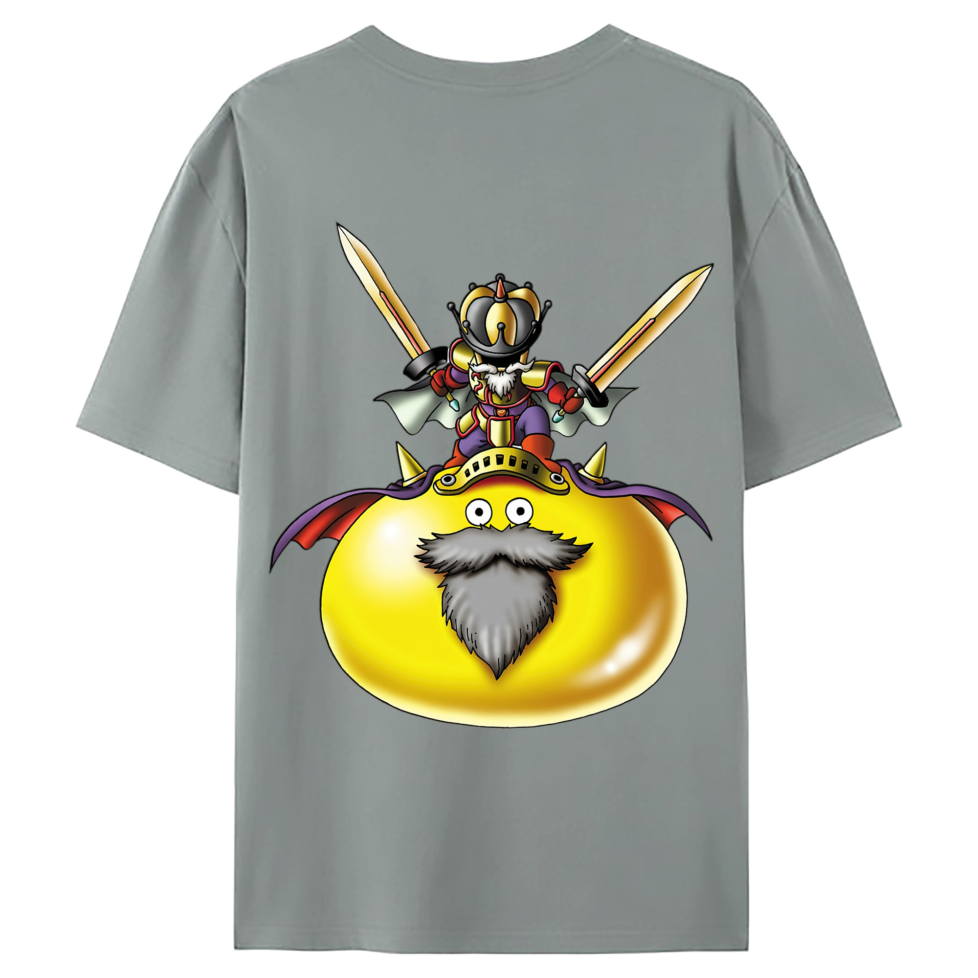 （画像用） ドラゴンクエスト Doragon Kuesuto Dragon Quest 綿100％ メンズ半袖Tシャツ（バックプリント） 通気性